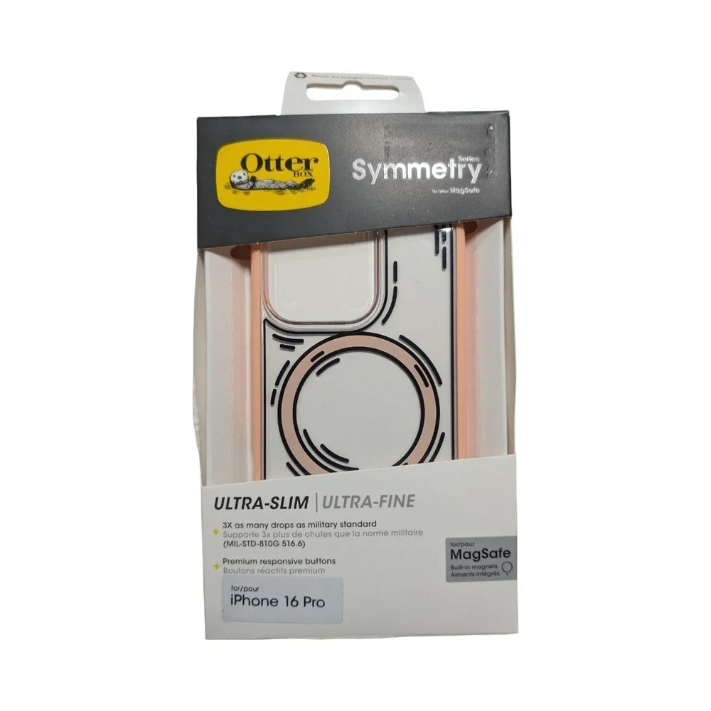 O8-O OtterBox Symmetry MagSafe Case For Apple iPhone 16 Pro‎ - Doodle Cover Pink